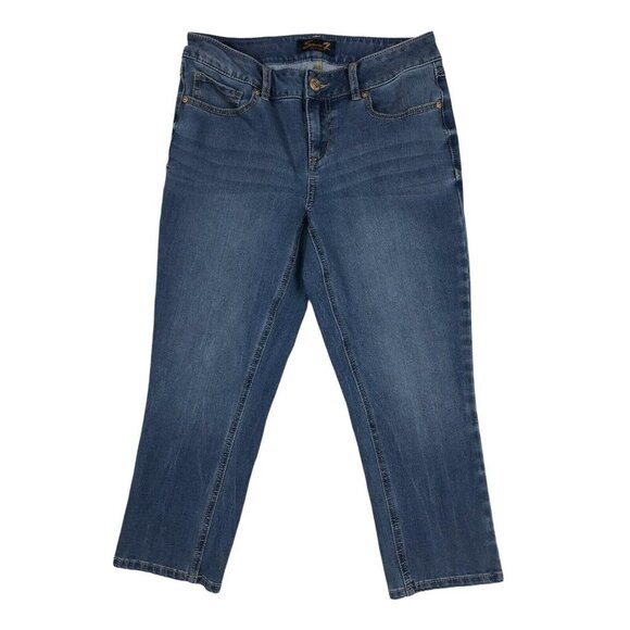 Seven7 Womens Skinny Jeans Size 6 Medium Wash Stretch Denim - Picture 1 of 8